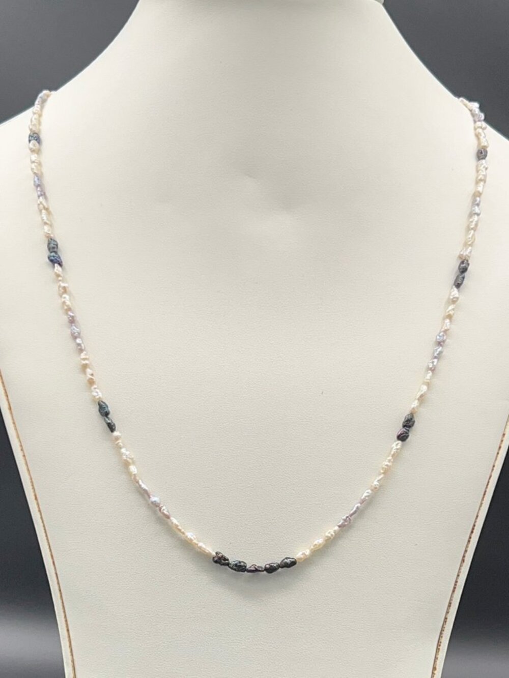 Freshwater Pearl Bead Necklace Speidel 925 Clasp Vintage - Picture 7 of 14